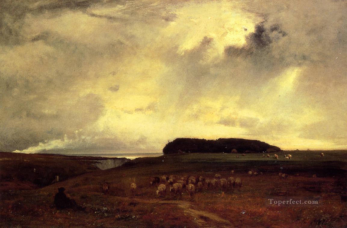 El paisaje de la tormenta Tonalista George Inness Pintura al óleo